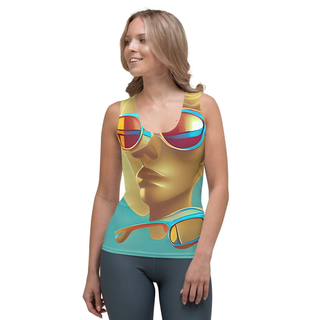 Retro Cool Blue - Womens Tank Top