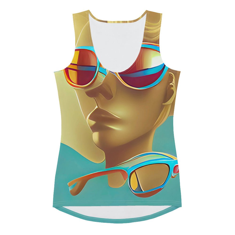 Retro Cool Blue - Womens Tank Top
