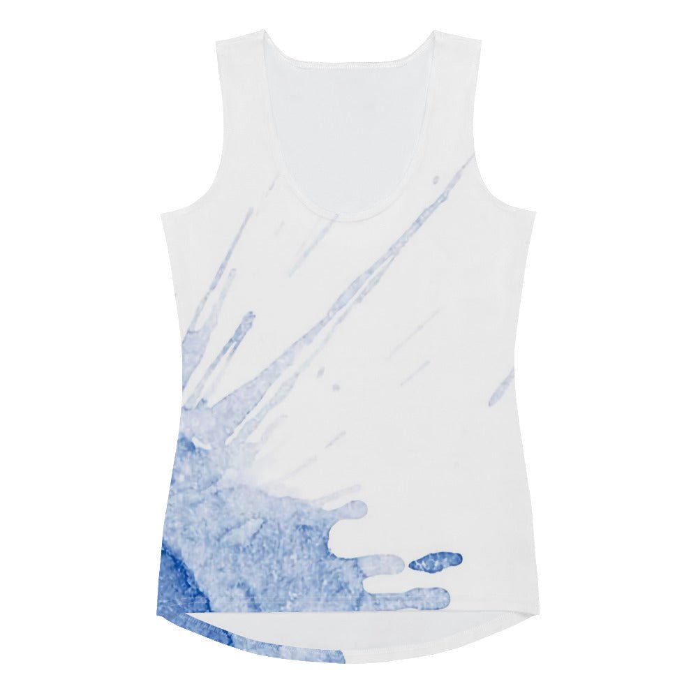 Watercolour Blue Splash - Womens Tank Top
