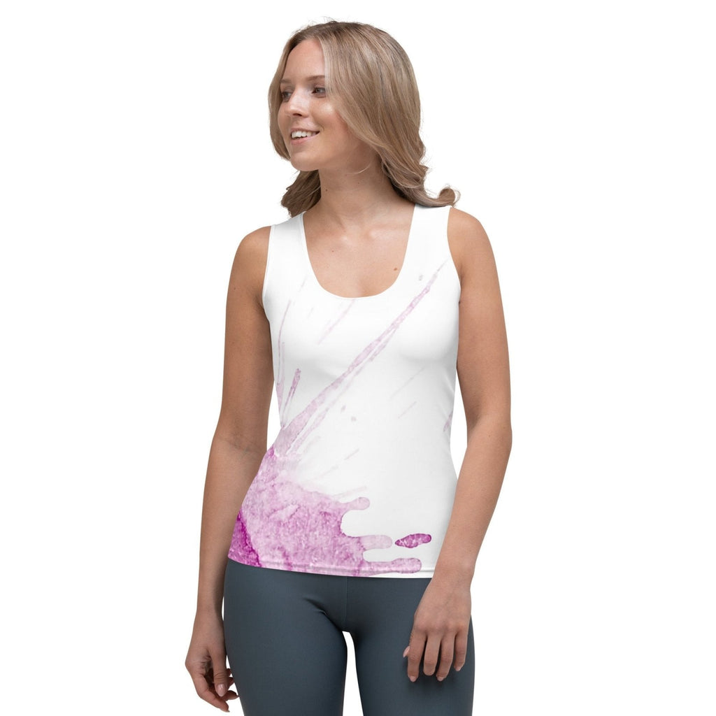 Watercolour Pink Splash - Womens Tank Top