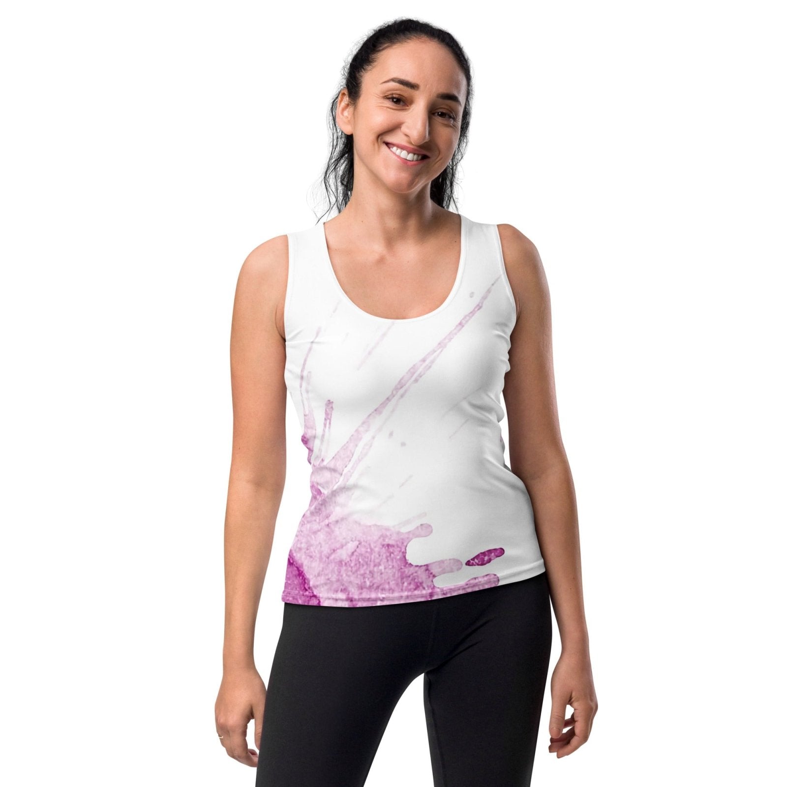 Watercolour Pink Splash - Womens Tank Top