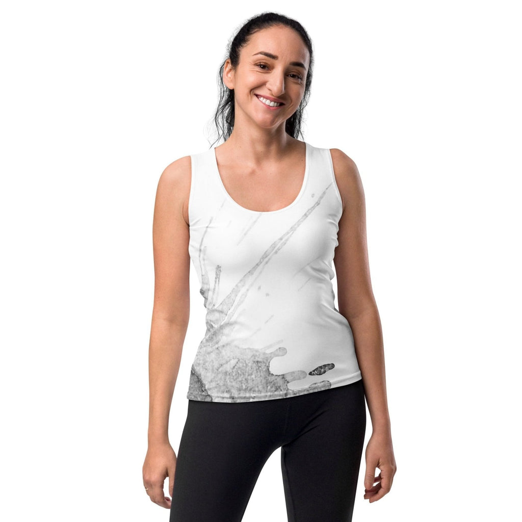 Watercolour Grey Splash - Womens Tank Top