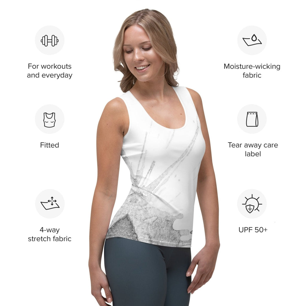 Watercolour Grey Splash - Womens Tank Top
