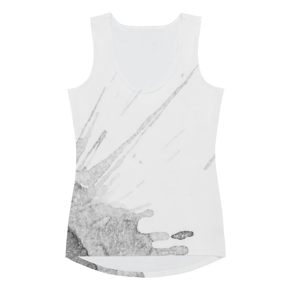 Watercolour Grey Splash - Womens Tank Top
