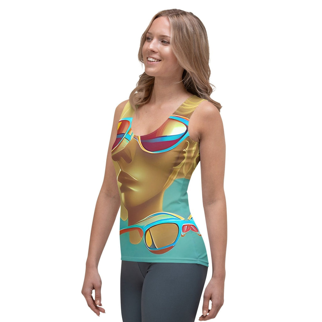 Retro Cool Blue - Womens Tank Top