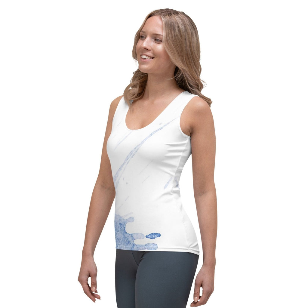 Watercolour Blue Splash - Womens Tank Top