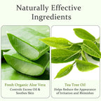 Aloderma Aloe Vera Gel + Tea Tree Oil — 3 x 10.6 oz Organic Aloe for Skin, Hair, Face & Aftershave