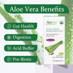 AloeCure USDA Organic Aloe Vera Juice – Grape Flavor, 16.7oz x 2 Bottles | Digestive & Immune Support