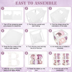 Amandir 153Pcs Purple Baby Shower Decorations Kit — Balloon Arch, Letter Boxes, Butterfly Balloons
