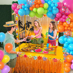 Amandir 153pcs Tropical Balloon Arch Kit – Rainbow Balloons for Hawaiian Luau & Pool Parties