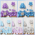 Amandir 153pcs Blue Purple Balloon Arch Kit | Snow Confetti Balloons for Princess Winter Wonderland Parties
