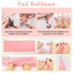 Amandir Rose Gold Birthday Decor – Balloons, Fringe Curtain, Banner & Cake Topper