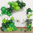Amandir 153pcs Green Balloon Arch Garland Kit — Emerald, Lime & Confetti Balloons (18/12/10/5in)