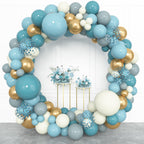 Amandir 153pcs Dusty Blue Balloon Garland Arch Kit – 18/12/10/5in Balloons for Baby Showers & Ocean Theme Parties