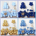 Amandir 153pcs Navy Blue & Gold Balloon Garland Arch Kit for Parties – 18/12/10/5in Balloons