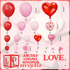 Amandir 148pc Valentines Day Decorations Kit – Red Balloons, Arch Garland, Lights, Love Boxes