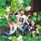 Amandir 153pcs Green Balloon Arch Garland Kit — Emerald, Lime & Confetti Balloons (18/12/10/5in)