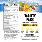 Ambrosia Hydroglyph Intraworkout Electrolytes | Sugar Free Hydration Powder with Amino Acids – 30 Servings Variety Pack