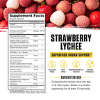 Ambrosia Nektar Superfood Powder - Daily Organ Support | 30 Servings | Strawberry Lychee
