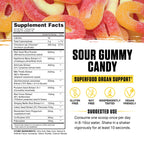 Ambrosia Nektar - Superfood Powder for Daily Organ Support | 30 Servings | Sour Gummy Candy