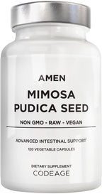 Amen Organic Mimosa Pudica Seeds Capsules – 2 Month Supply, Vegan, Non-GMO, 120 Capsules