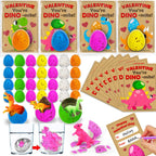 AMENON 30-Pack Dinosaur Egg Hatching Valentines Cards – Classroom Gifts & Party Favors for Kids