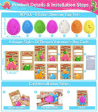 AMENON 30-Pack Dinosaur Egg Hatching Valentines Cards – Classroom Gifts & Party Favors for Kids