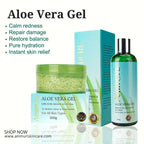 Ammuri Aloe Vera Gel Set 2 Pack Jar + Bottle | Face, Body, Hair & After Sun Care