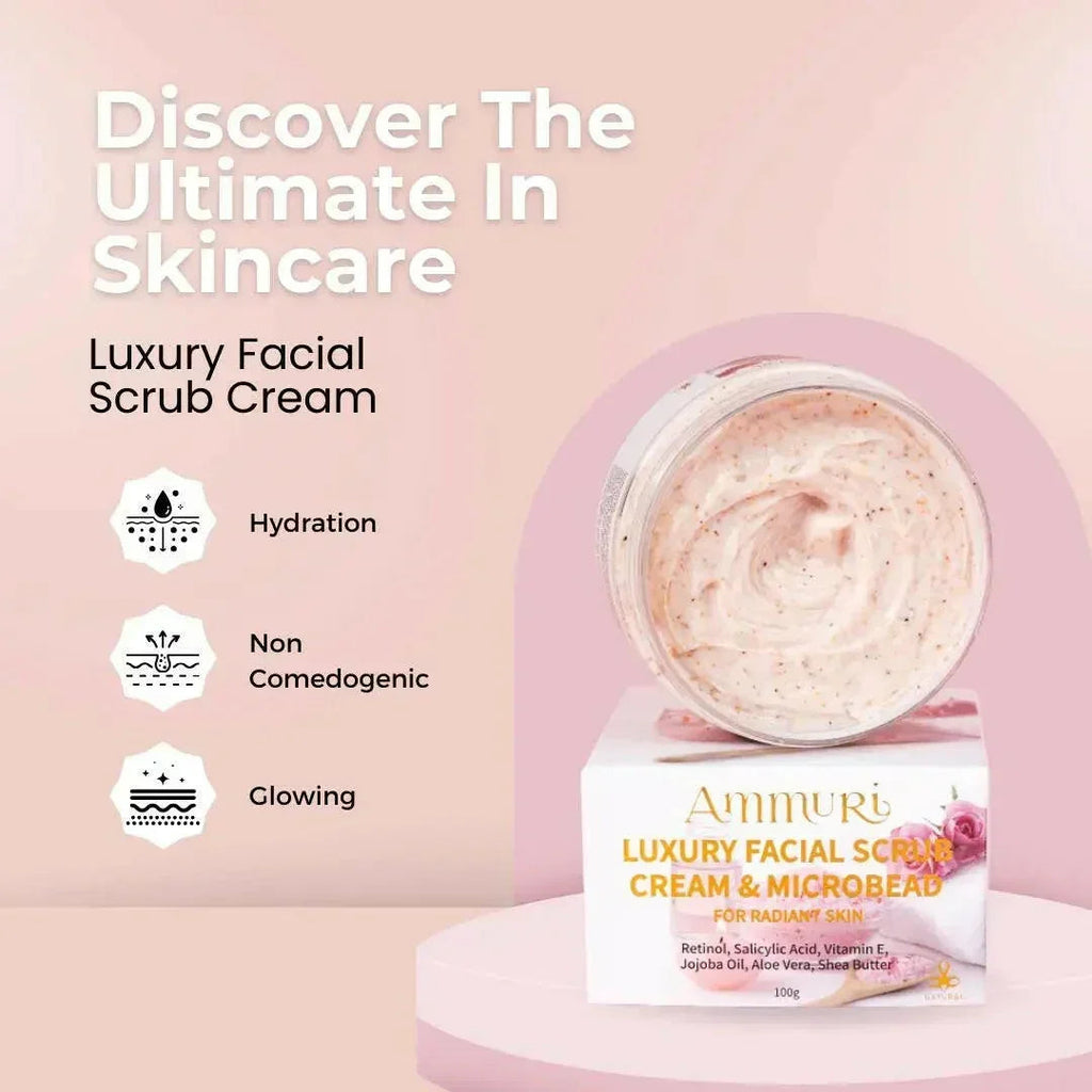 Ammuri Skincare Retinol Facial Scrub - Exfoliating Cream