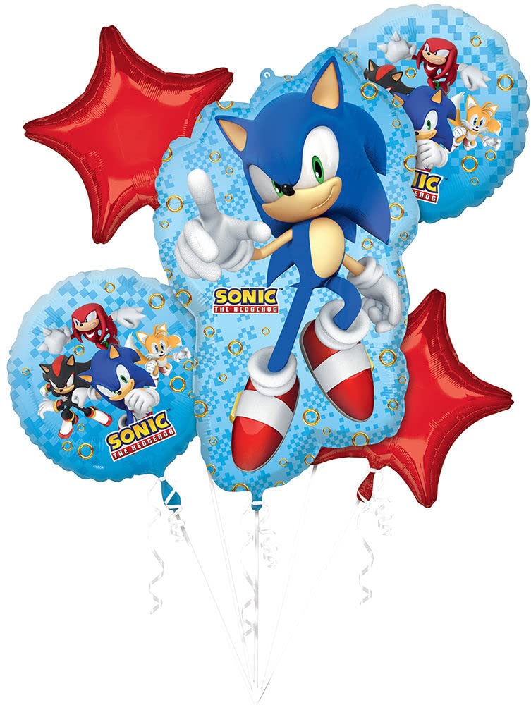 Amscan Anagram Sonic The Hedgehog Bouquet Balloons – Fun Party Centerpiece
