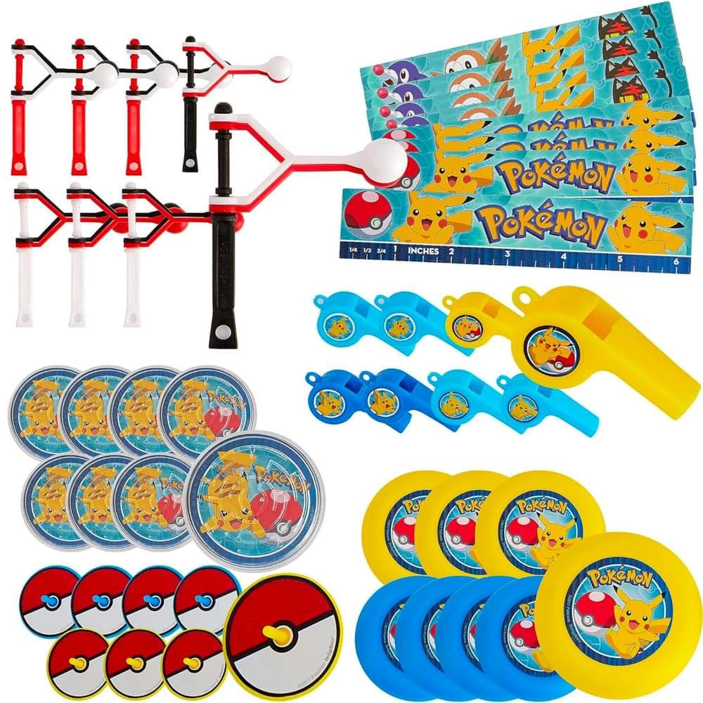 Amscan Pokemon Kids Party Favors Set (Pack of 48) – All-In-One Pokemon Theme Party Supplies
