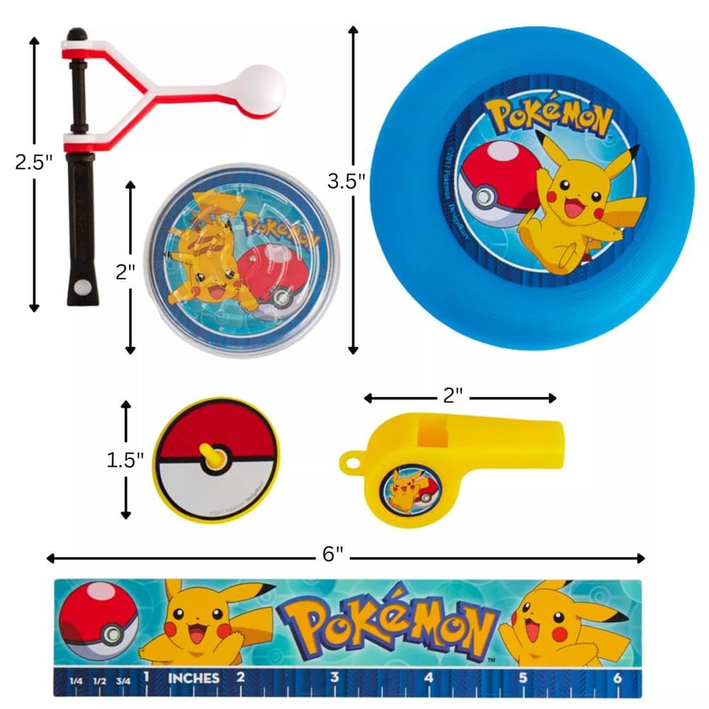 Amscan Pokemon Kids Party Favors Set (Pack of 48) – All-In-One Pokemon Theme Party Supplies
