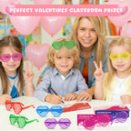Amy & Benton 28-Piece Valentines Day Heart Shutter Glasses with Gift Cards – Classroom Gifts & Bulk Party Prizes