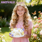 AMZVALU Crown Cake Topper Set – Purple Crown, Gold Butterflies & Ball Toppers for Birthdays & Weddings