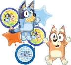 Anagram Bluey & Bingo Birthday Balloon Bouquet - 7pc Party Decorations