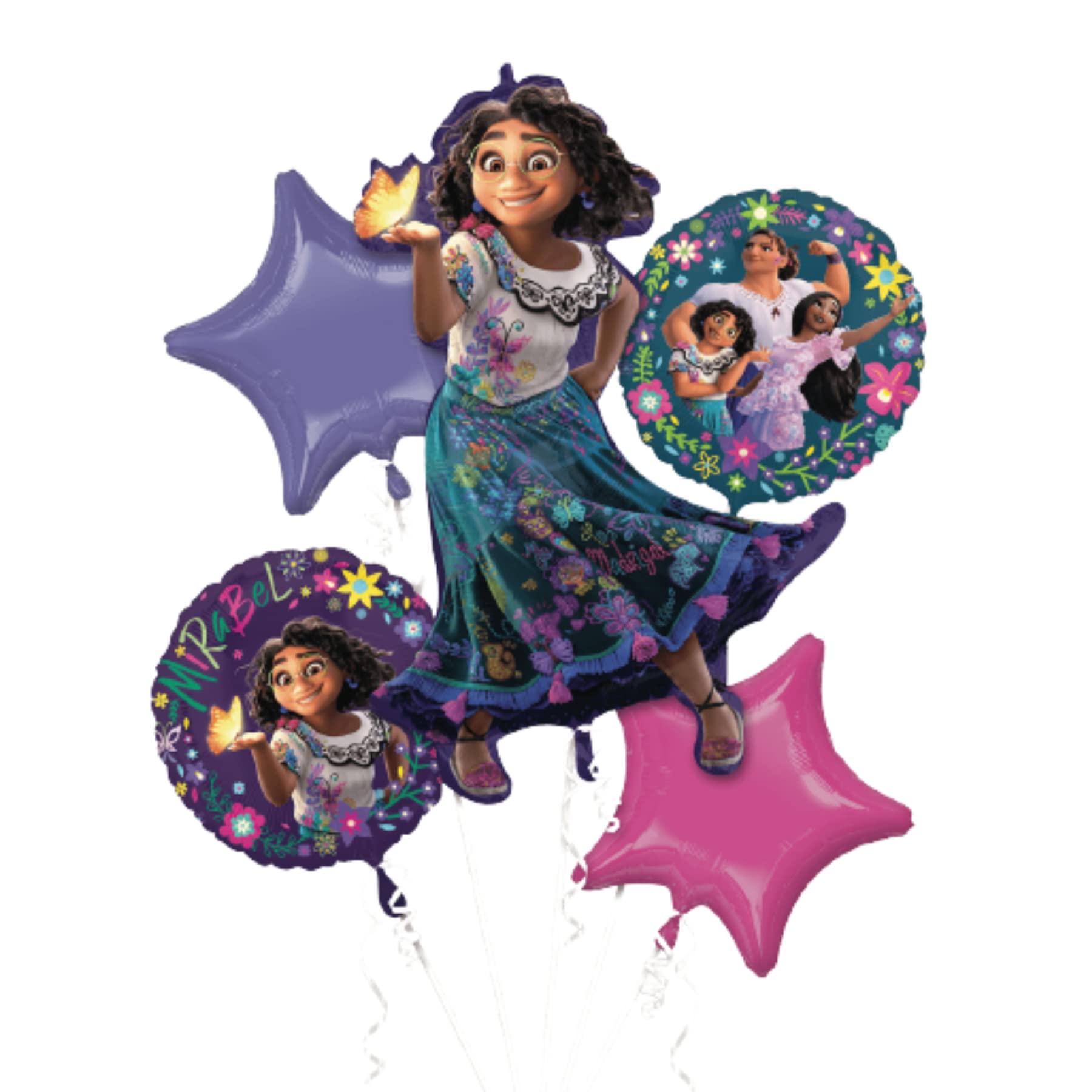 Anagram Encanto Balloons 5 Piece Set - Colorful Party Decor
