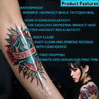 ANAMPION Tattoo Aftercare Waterproof Bandages 10-inch x 2-yard Second Skin Bandage for Healing & Skin Protection