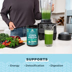 Ancient Nutrition SuperGreens Powder with Probiotics – Organic Peppermint Flavor, 25 Servings, 7.23oz