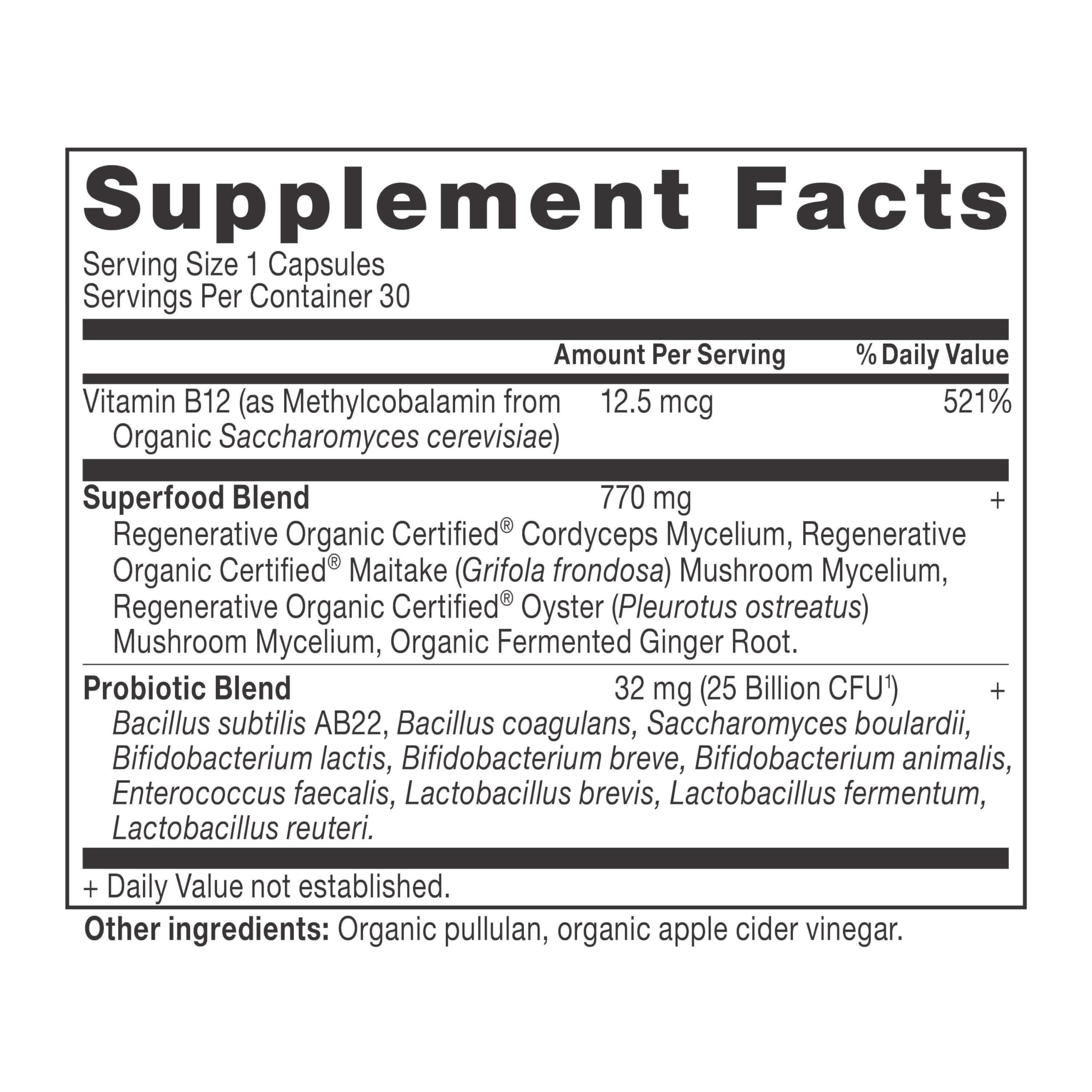 Ancient Nutrition Regenerative Bio Probiotika – 25 Milliarden KBE, 30 Stück