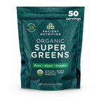 Ancient Nutrition Super Greens Powder – Organic Probiotic Superfood with Spirulina, Chlorella & Matcha | 50 Servings