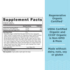 Ancient Nutrition Regenerative Organic Certified SuperVeggies Capsules | Probiotics + Kale, Broccoli & Spinach (60 Count)