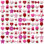 Anditoy 100 PCS Valentines Mochi Squishy Toys | Kids Classroom Party Favors