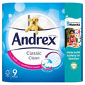 Andrex Classic Clean Case of 4 x 9 Rolls (Total 36 Toilet Rolls)