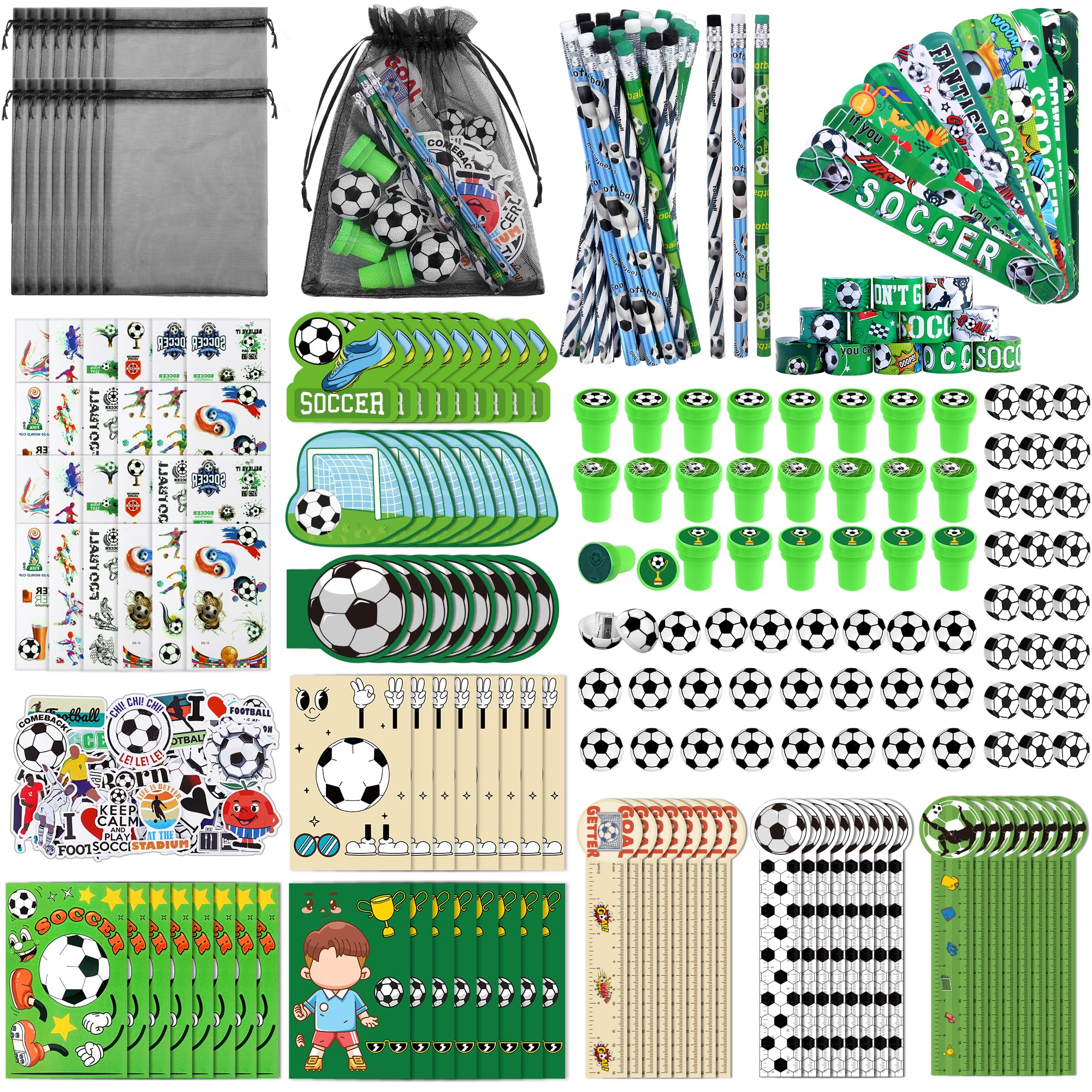 Aneco Soccer Party Favor Set – 340 Pieces of Sports-Themed Party Supplies