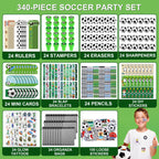 Aneco Soccer Party Favor Set – 340 Pieces of Sports-Themed Party Supplies