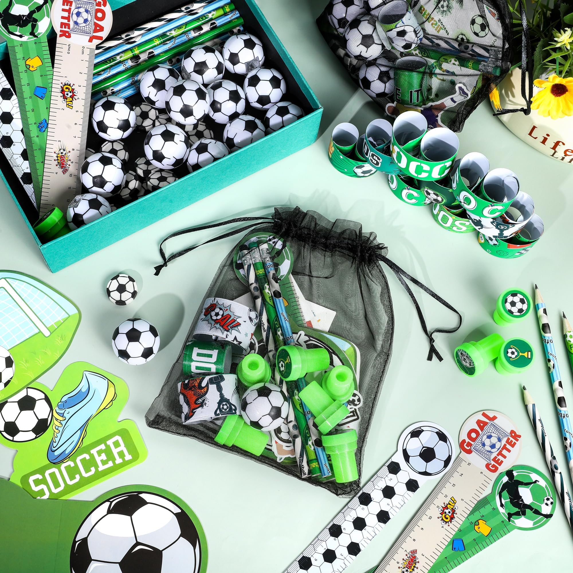 Aneco Soccer Party Favor Set – 340 Pieces of Sports-Themed Party Supplies