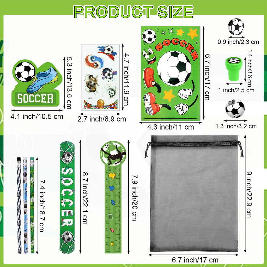 Aneco Soccer Party Favor Set – 340 Pieces of Sports-Themed Party Supplies