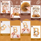 ANGOLIO 12 Pieces Coffee Baby Shower Honeycomb Centerpieces – Coffee Theme Party Decor & Photo Props