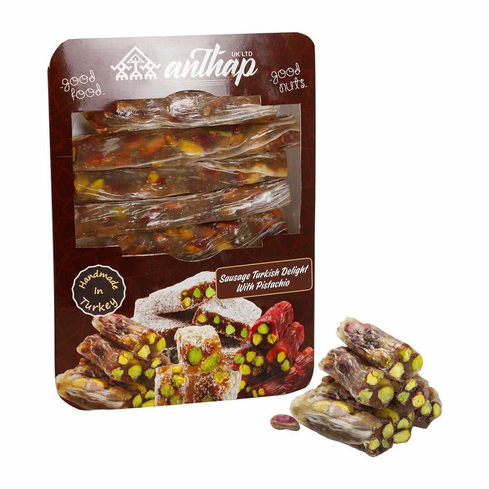 Anthap Fitil Sausage Turkish Delight with Pistachio 300g