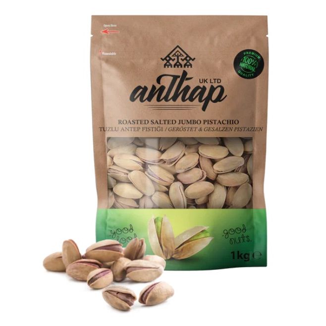 Anthap Roasted Salted Jumbo Antep Pistachios Pack 1kg